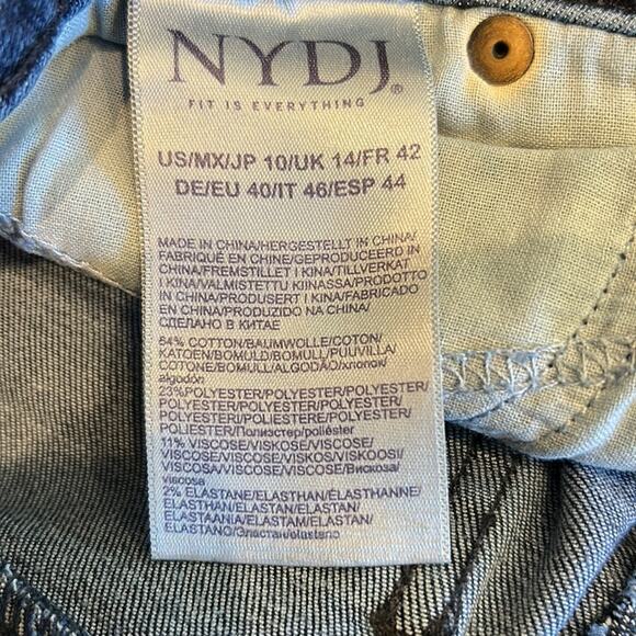 NYDJ Marilyn Straight Medium Wash Jeans Size 10 - Picture 8 of 8